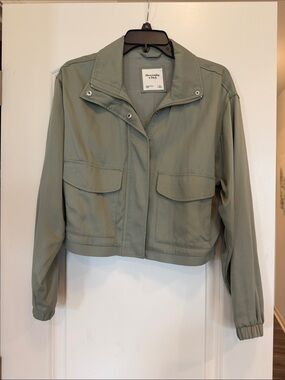 Abercrombie & Fitch Women's Sage Green Utility Jacket